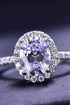 2 Carat Moissanite 18k Platinum-Plated Ring